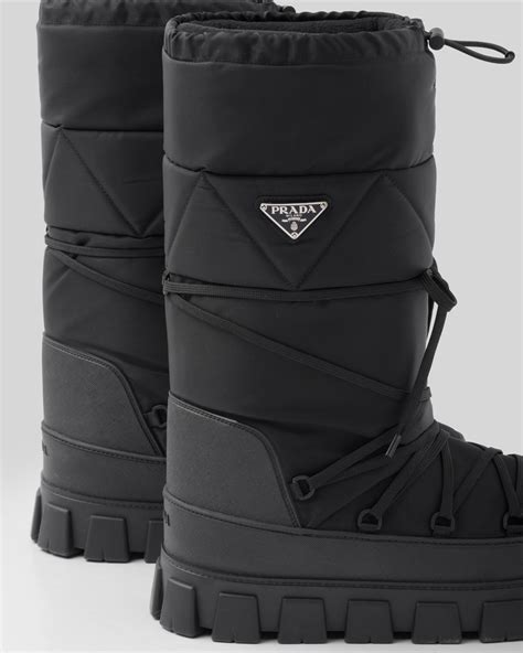 prada gabardine ski boots.